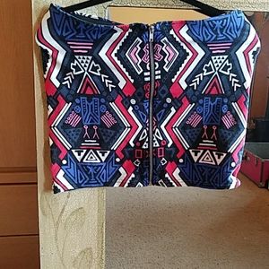 Zipped Mini Skirt (Tribal Print)